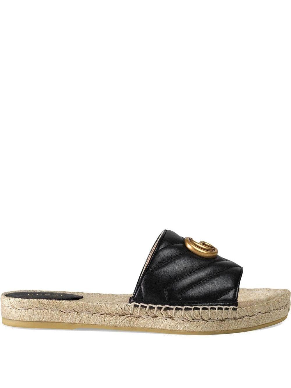 Gucci Pilar Espadrille Sandals in Black Lyst UK