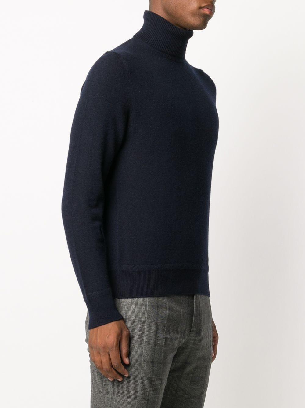 Tom Ford Cashmere Roll Neck Knitted Sweater in Blue for Men - Lyst