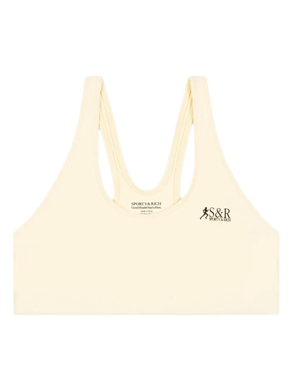 【関税込み】Sporty & Rich スポーツブラ Sporty & Rich Serif ブラ | ブラック | FARFETCH JP