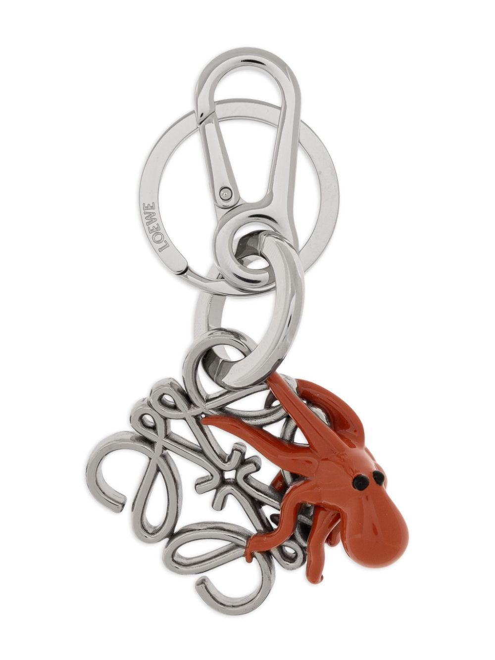 Loewe Octopus Anagram Keyring in White | Lyst LOEWE Octopus Key Ring Bag Charm main image 0