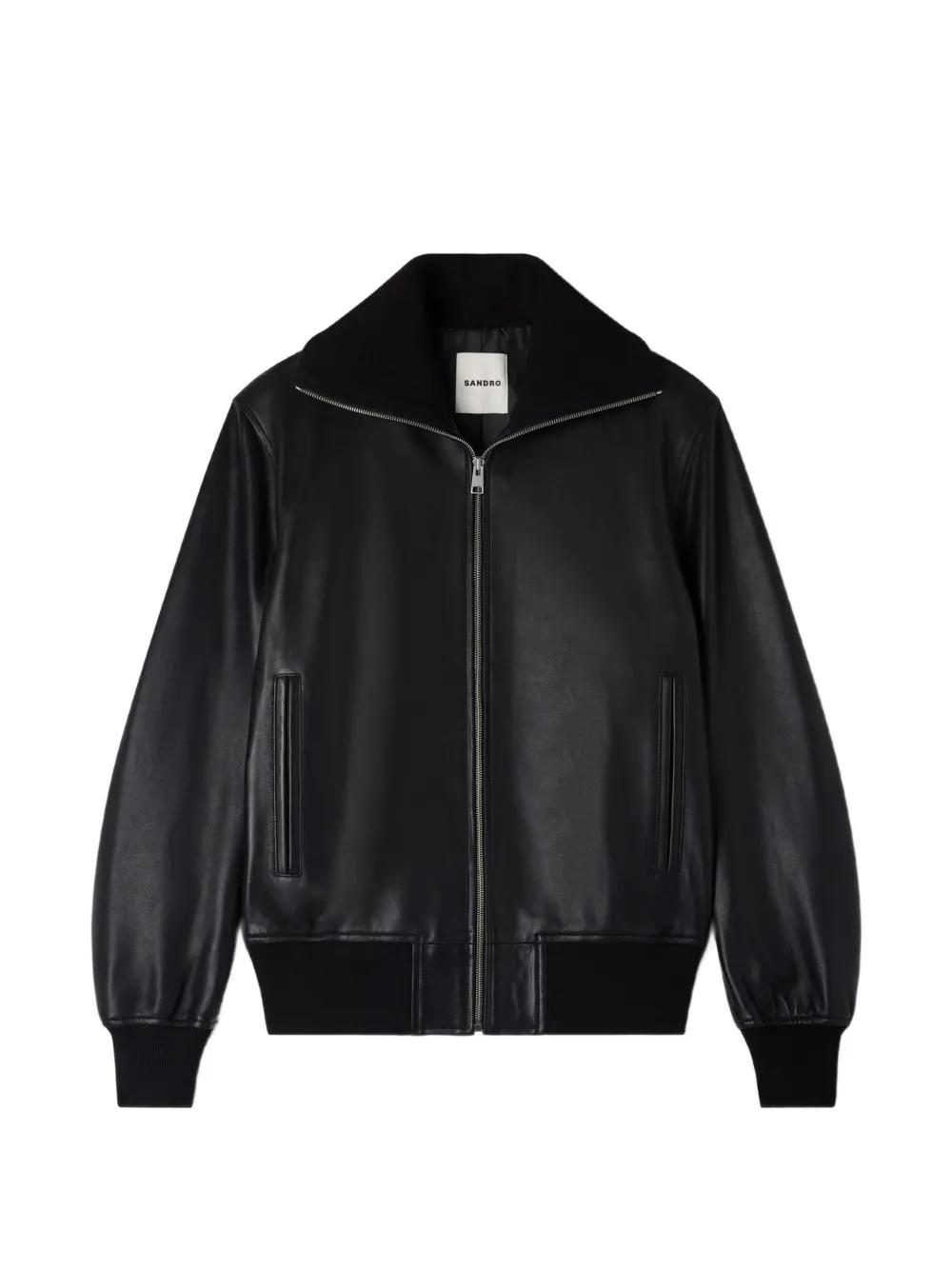 Sandro Leather jackets for Men | Online Sale up to 60% off | Lyst