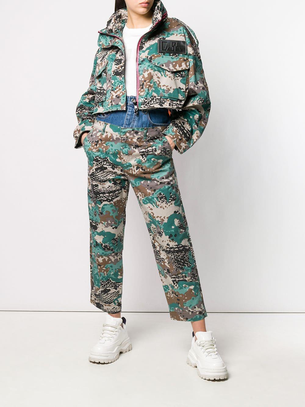 camo print crop jacket