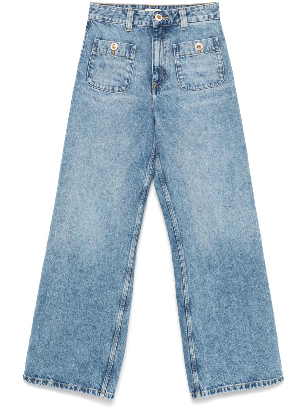 Sandro Faded-Effect Jeans in Blue Lyst
