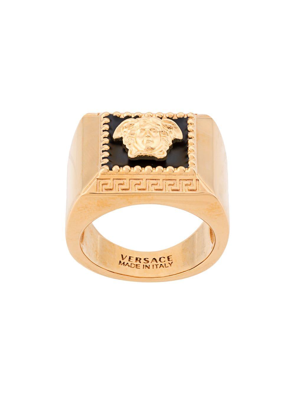 Versace Medusa Signet Ring in Gold (Metallic) for Men | Lyst