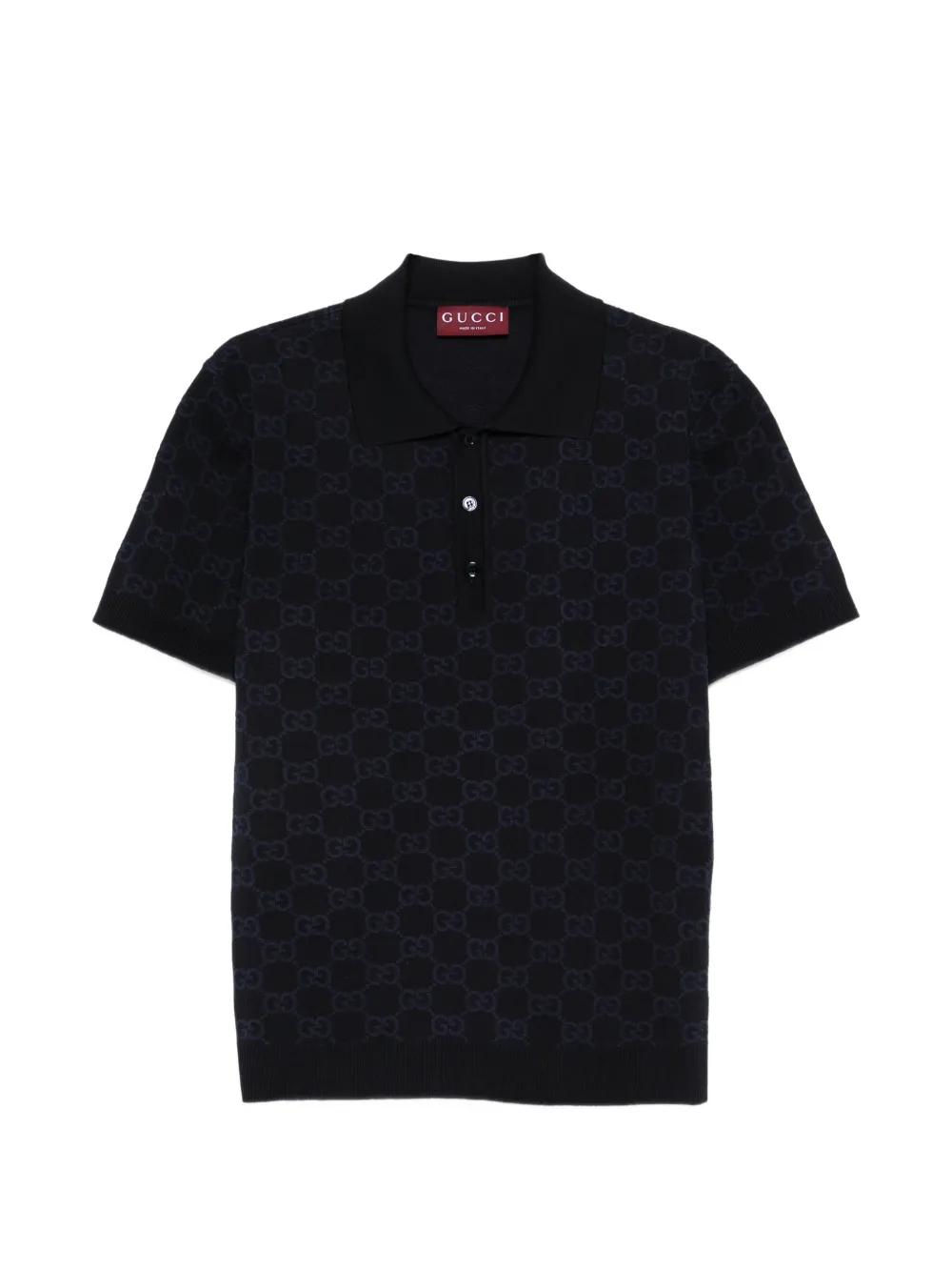 gucci-blue-Gg-Patterned-Polo-