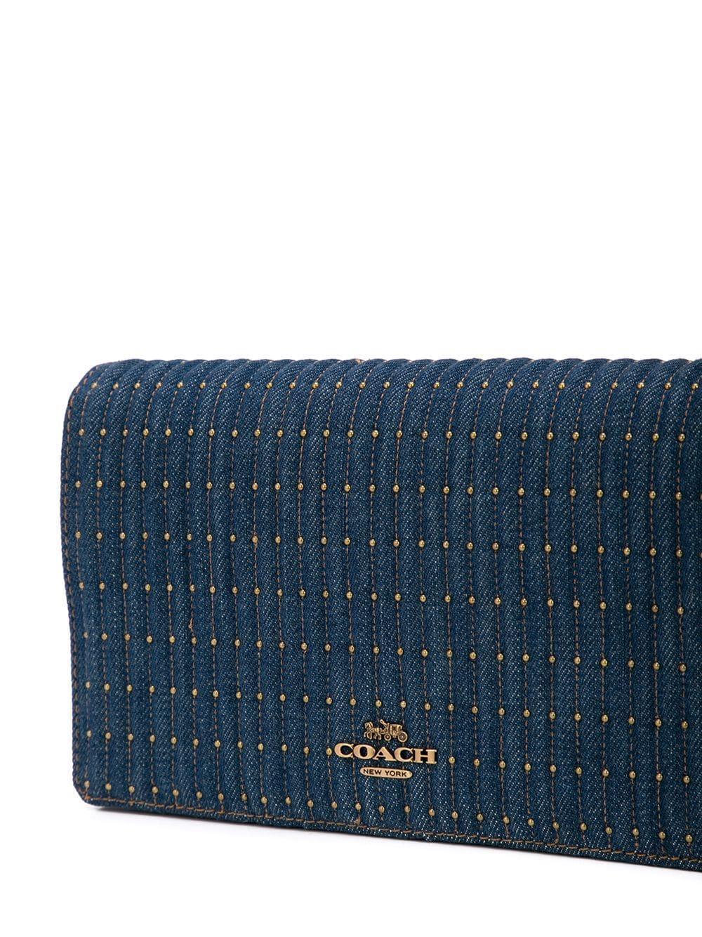 denim coach wallet