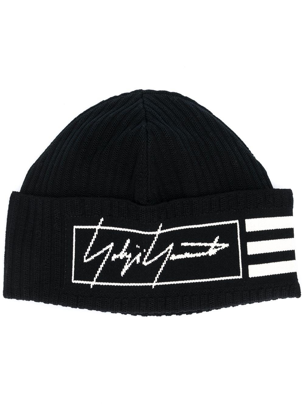 Y-3 Striped Beanie in Black for Men | Lyst