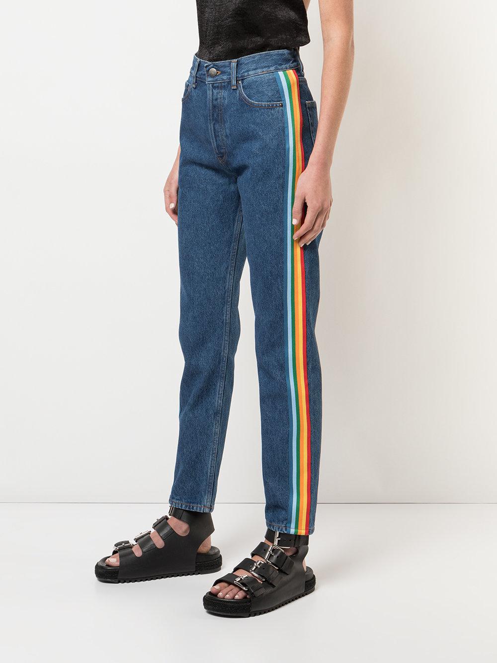 rainbow side stripe pants
