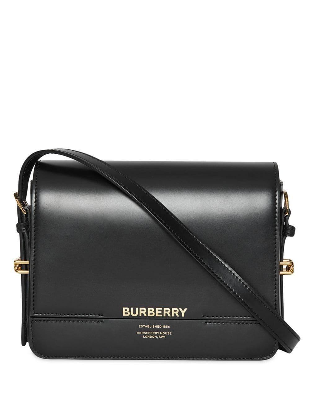 burberry black and white handbag