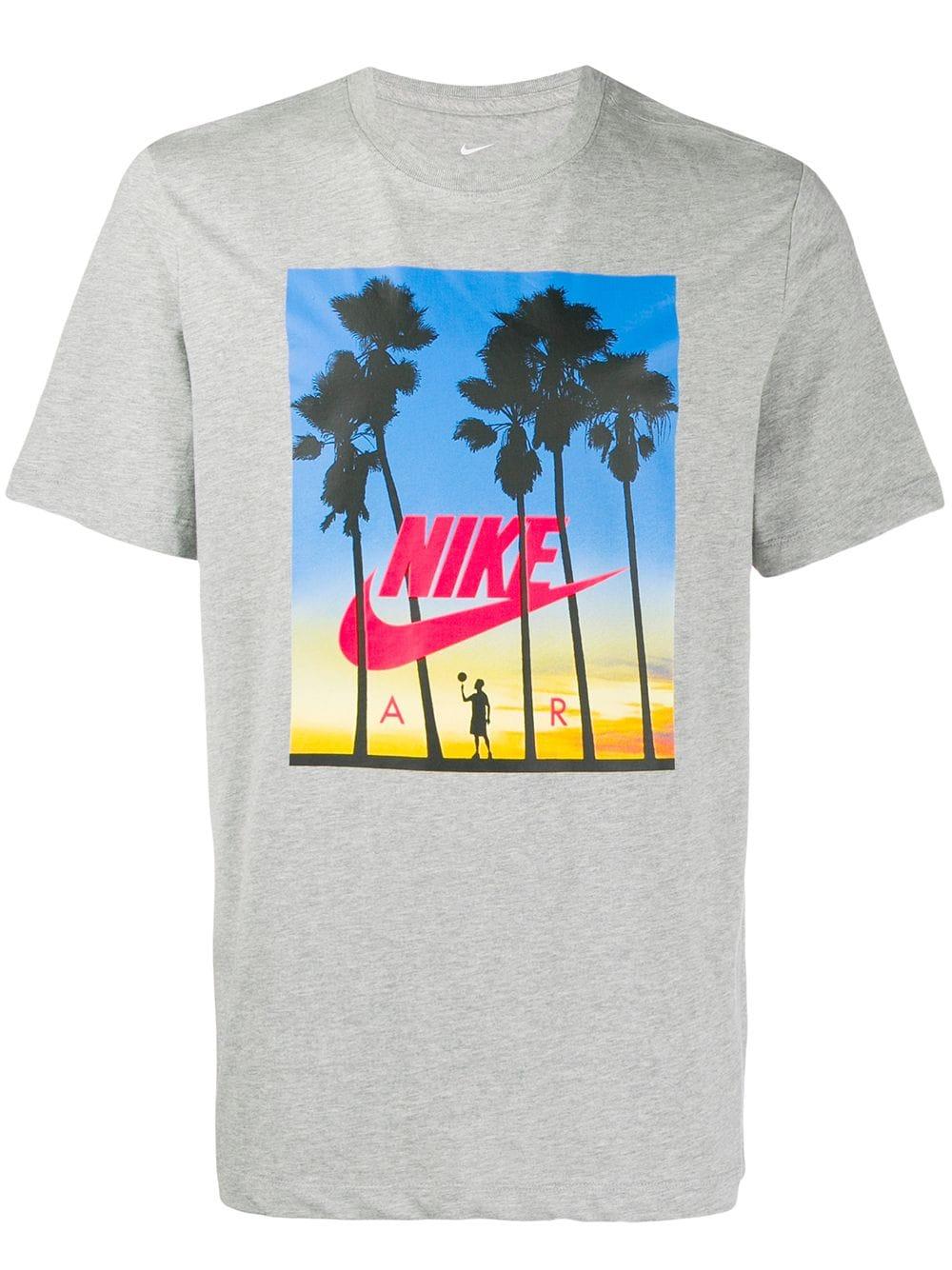 Camiseta con estampado de palmeras Nike de hombre de color Gris Lyst