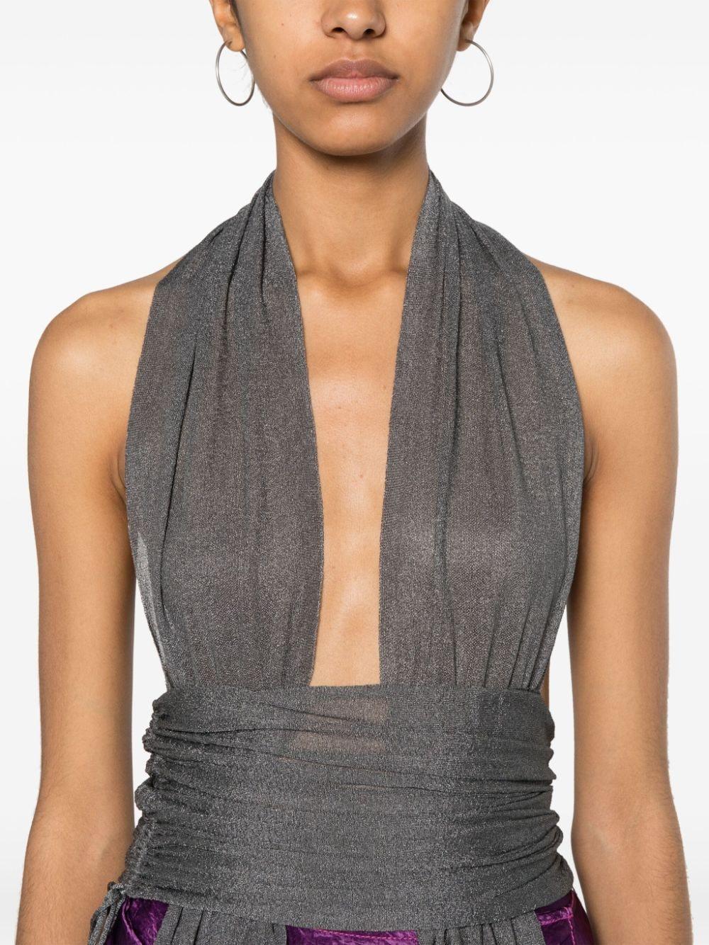 Paloma Wool グレー ホルターネック タンクトップ Paloma Wool Rotonda Halterneck Knitted Top in Gray | Lyst