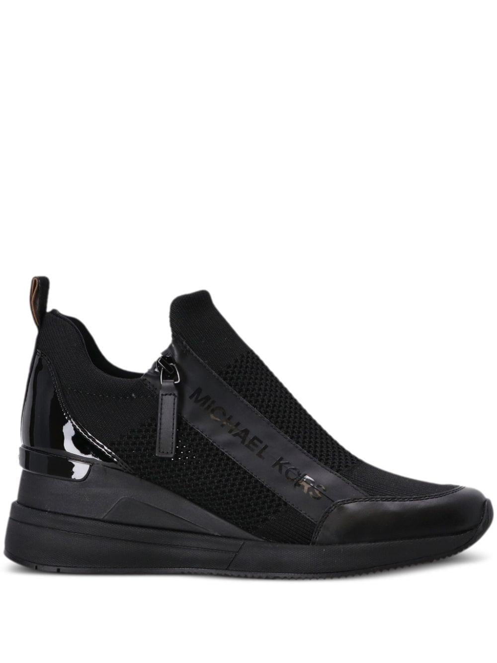 Black wedge trainer best sale