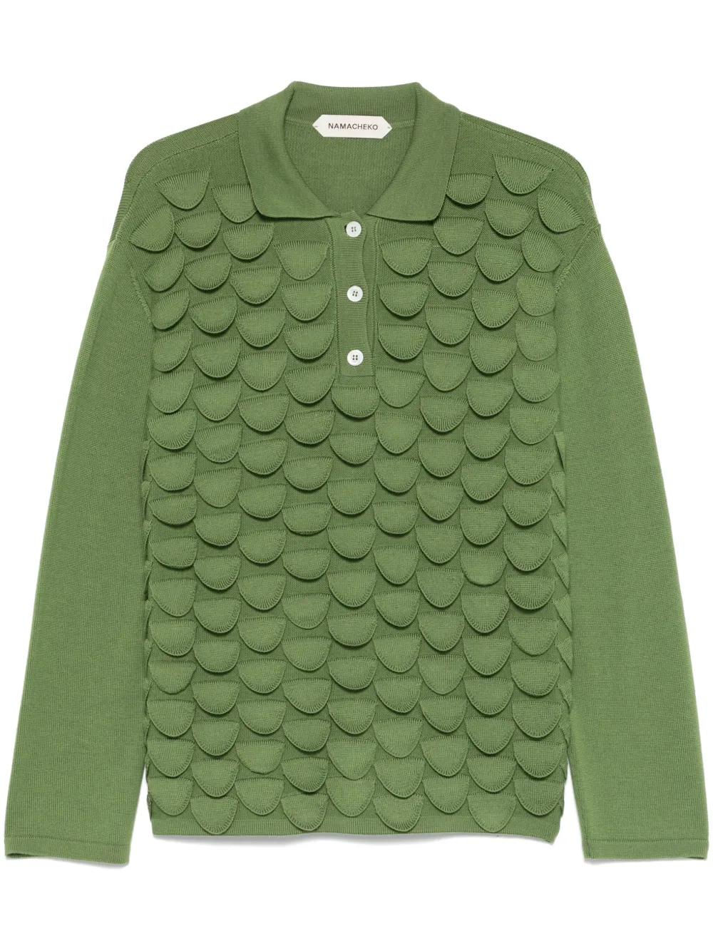 namacheko-green-Maglione-Bird-