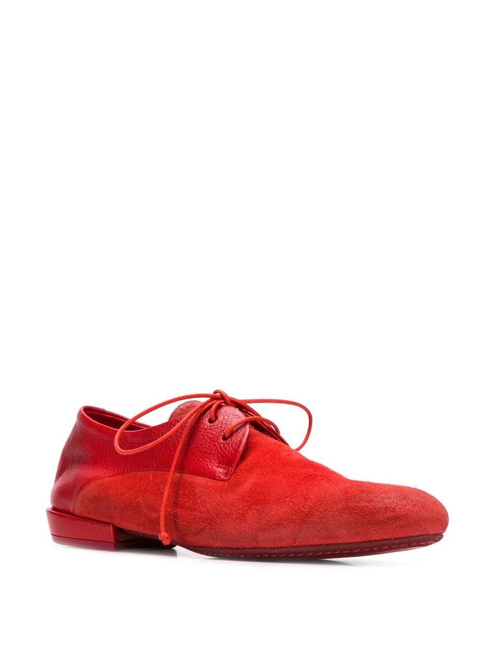 Marsèll Leather Derby Shoes in Red - Lyst