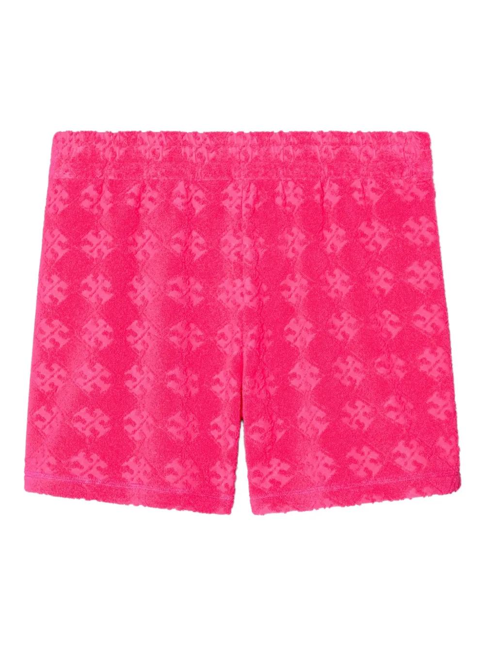 ショートパンツ Tory Burch Terry Cloth Shorts Tory Burch Jacquard Cotton-blend Terry Shorts In Beige