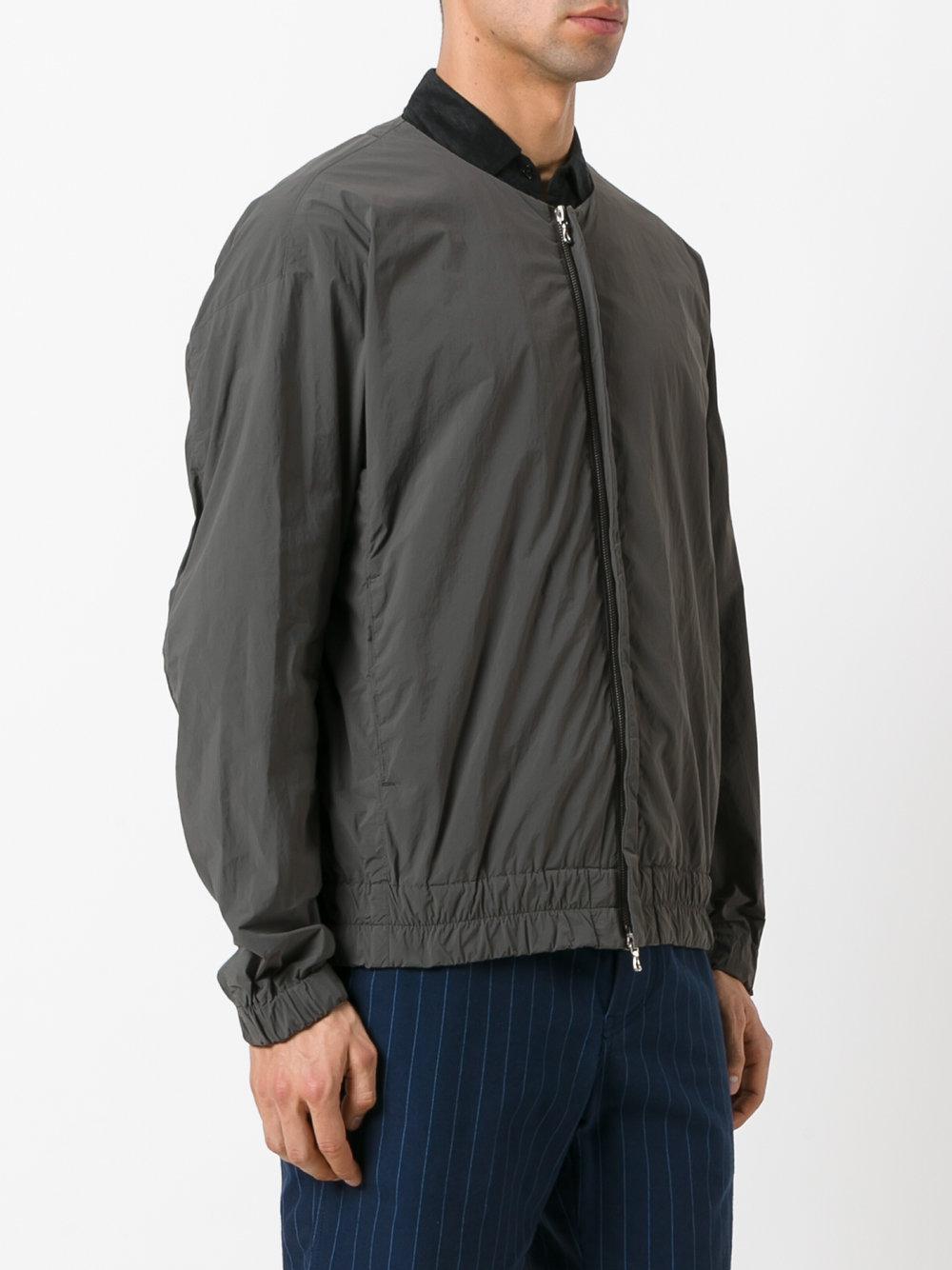 Lyst Attachment Collarless Zip Jacket in Gray for Men
