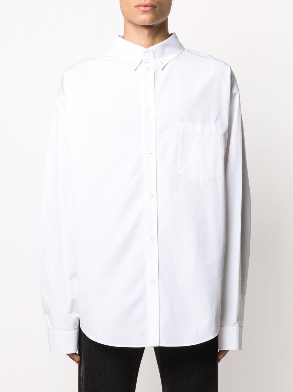 Balenciaga Double-faced Cotton Shirt in White for Men - Lyst