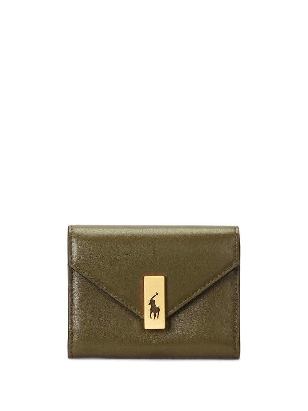 Polo Ralph Lauren Logo-plaque Leather Wallet in Green | Lyst Canada