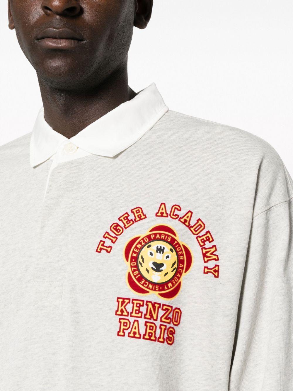 KENZO Slogan-print Cotton Polo Shirt in White for Men | Lyst