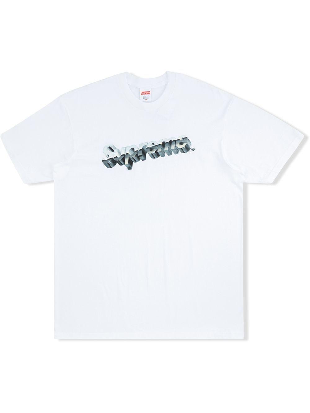 Supreme Cotton Chrome Logo T-shirt in White for Men - Lyst