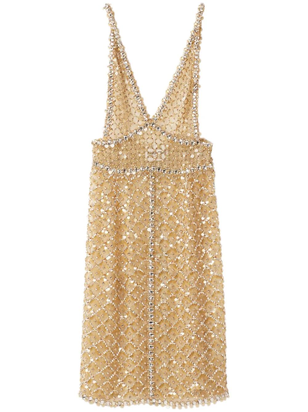 Miu Miu Embellished Dresses for Women | Lyst