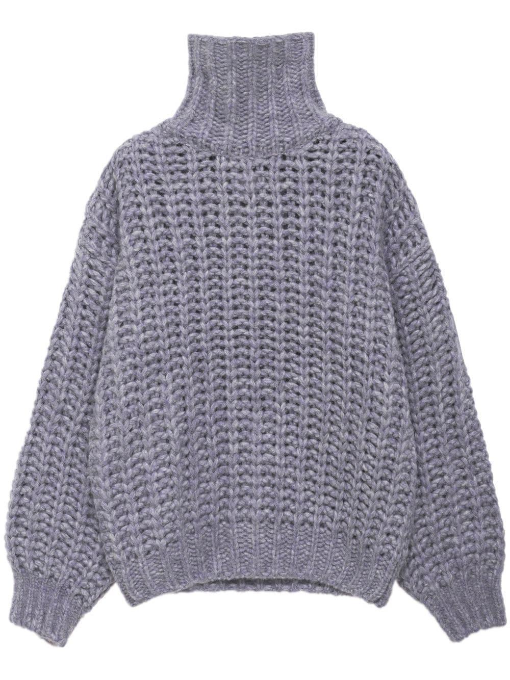 Anine Bing Iris Chunky-knit Jumper in Gray | Lyst