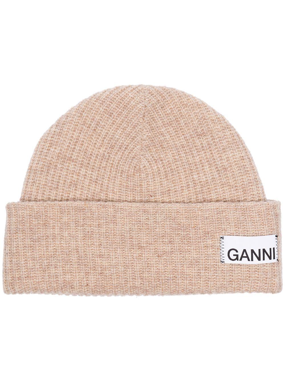 Ganni beige beanie Clearance