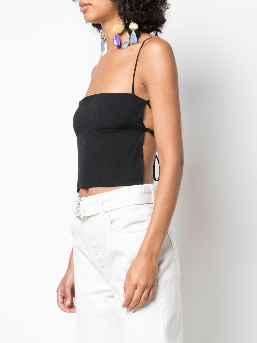 Reformation Whitney Open Back Top in Black | Lyst