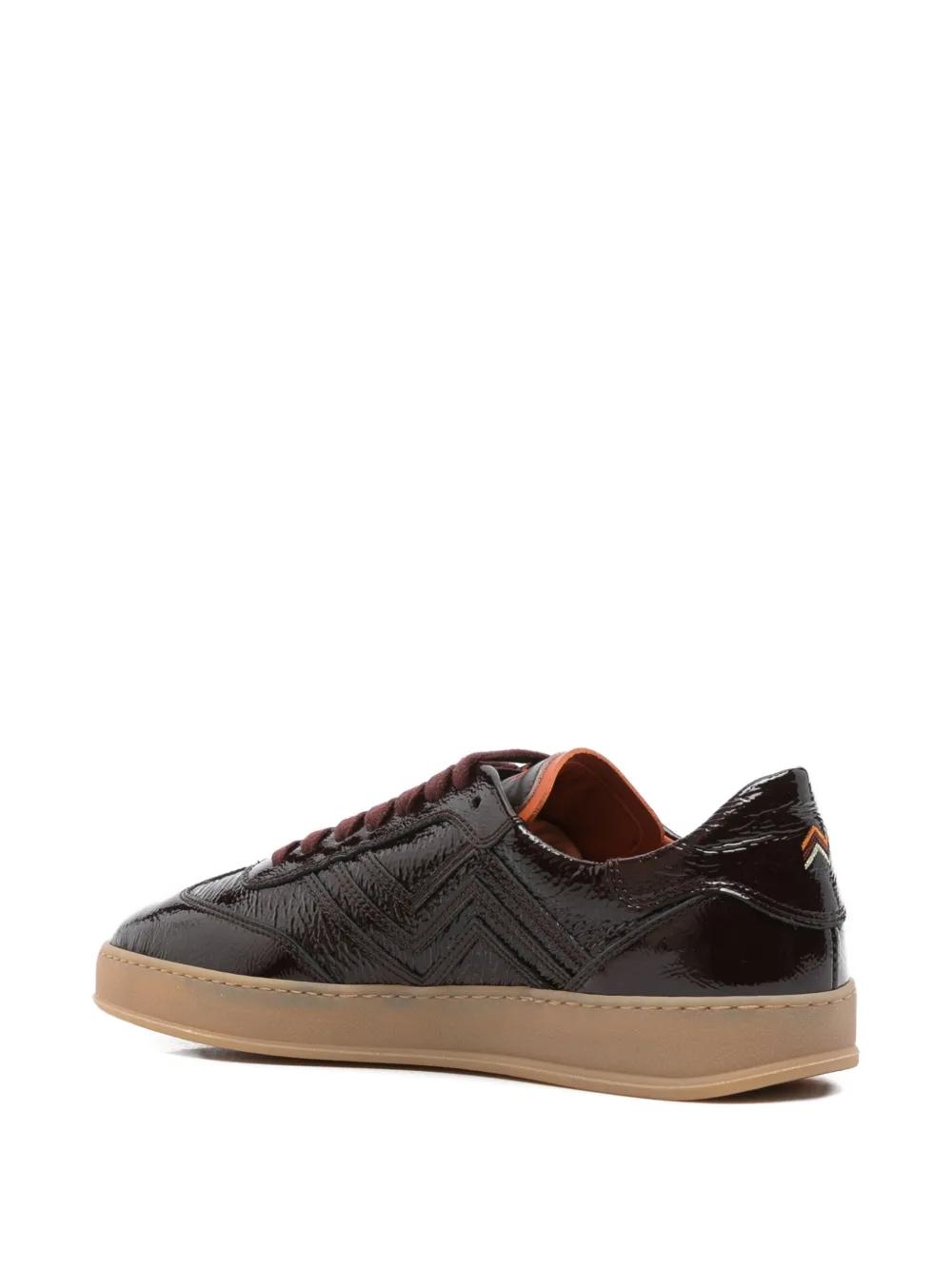 スニーカー Missoni Leather Trainers With Chevron Knit Details Leather trainers with chevron knit details White | Missoni