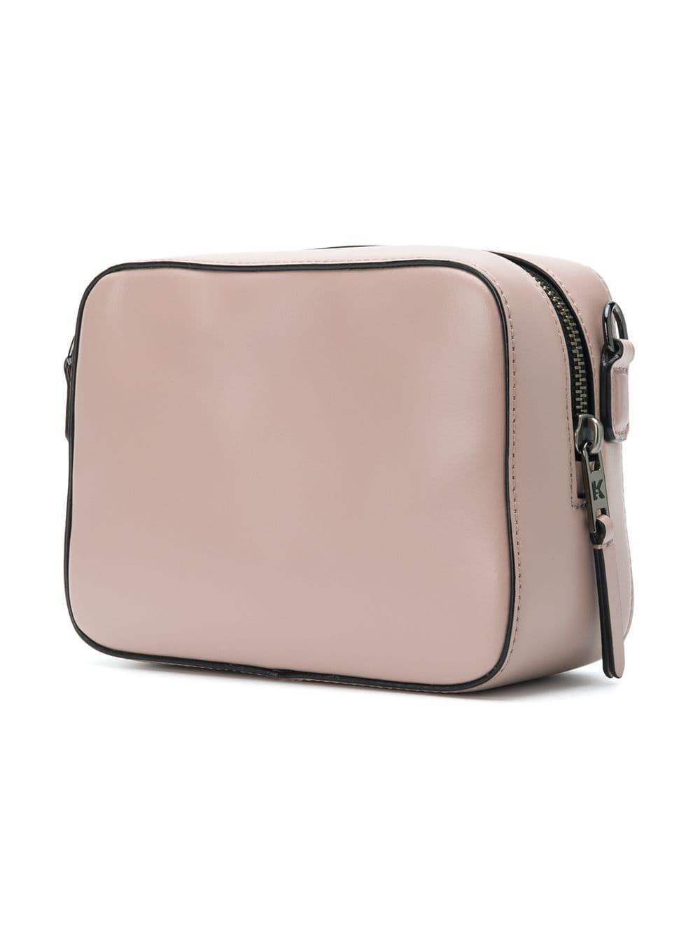 Karl Lagerfeld Leather Signature Camera Bag in Pink & Purple (Pink) Lyst