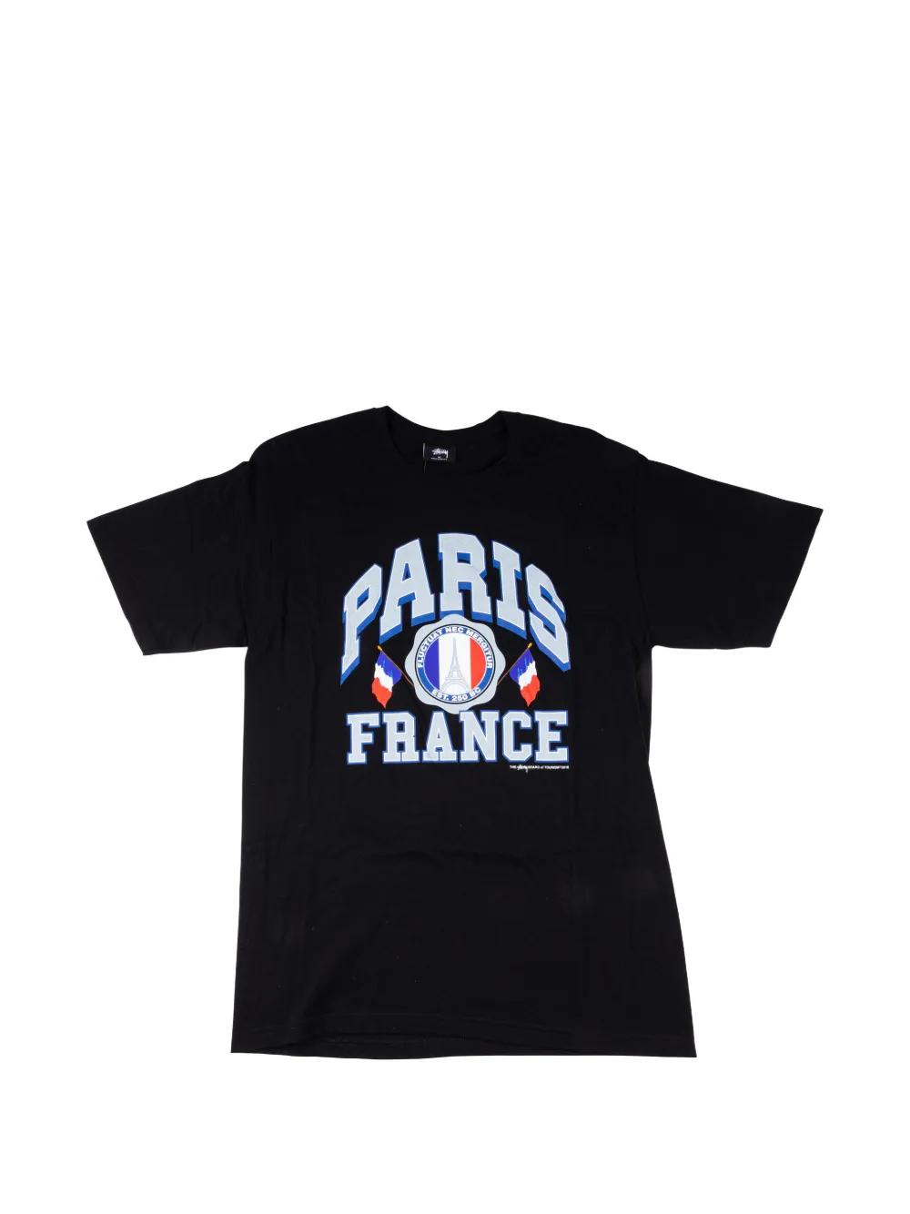 Stussy Paris France Graphic T-Shirt in Black for Men | Lyst UK