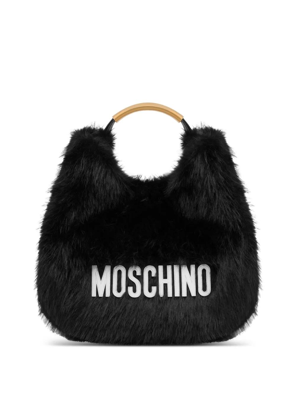 Moschino Faux-Fur Tote Bag in Black | Lyst