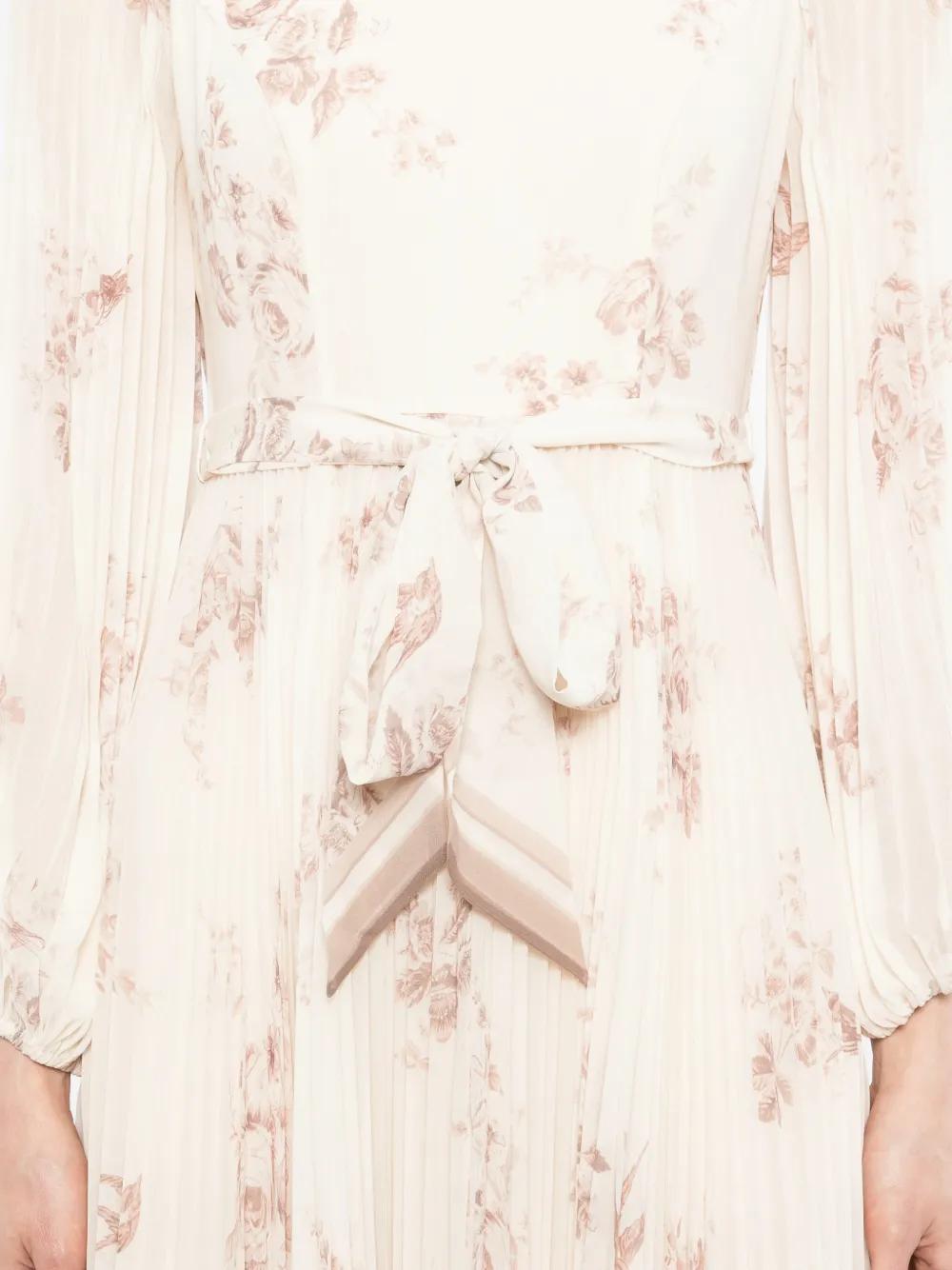 Zimmermann Sunray Midi Dress in White | Lyst