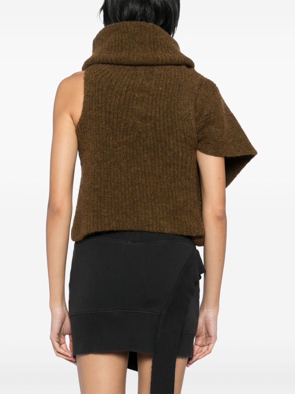 Rick Owens レディース グリーン ニットベスト セーター & ニット