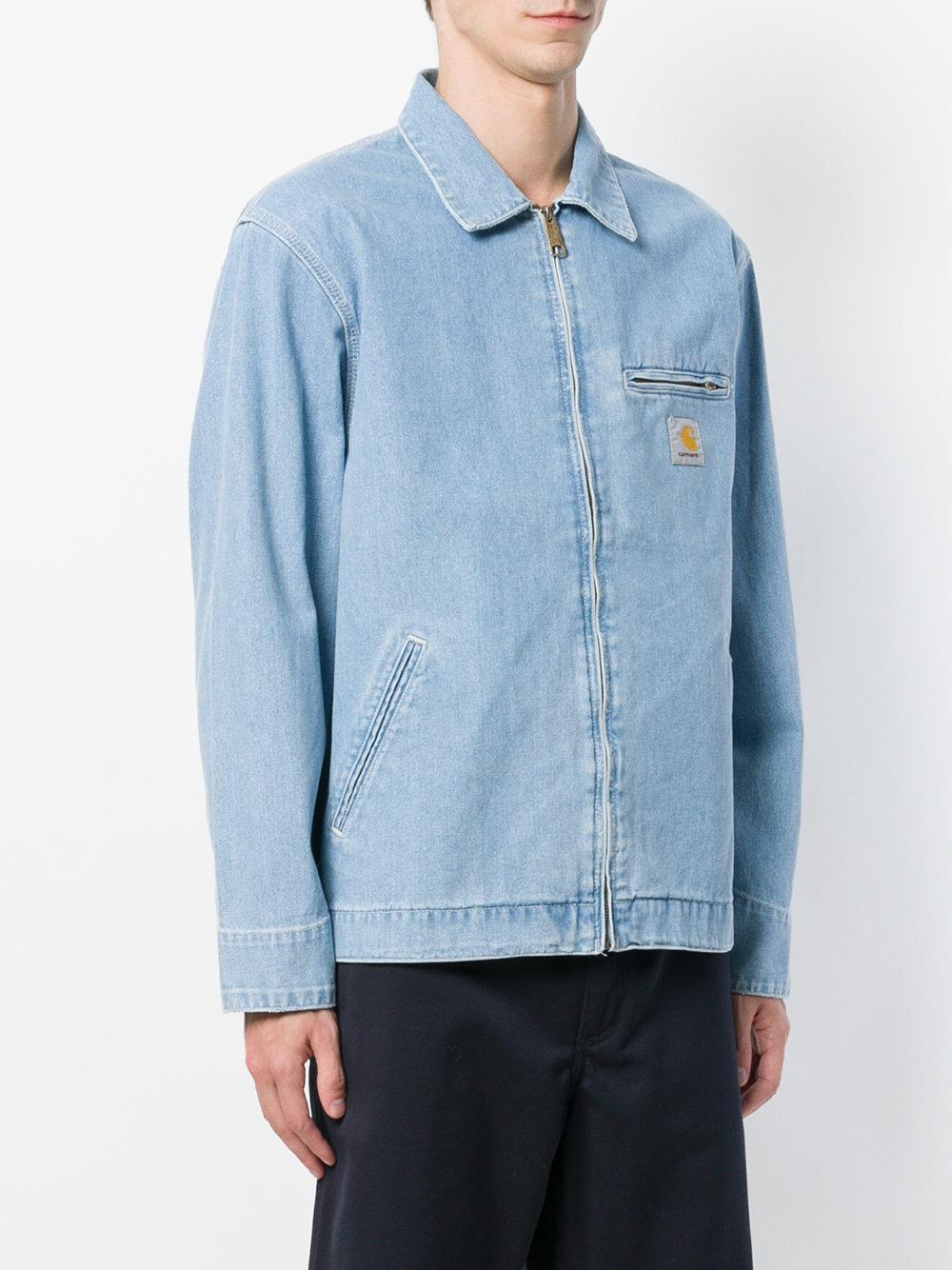 Carhartt Zipped Denim Jacket in Blue for Men | Lyst