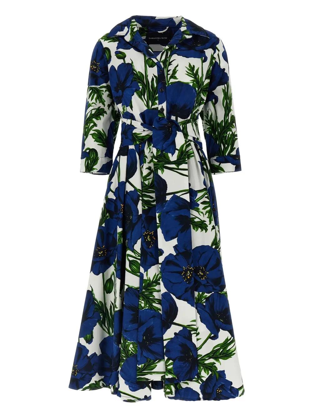 【関税込み】SAMANTHA SUNG Abelia' dress Samantha Sung Abelia Dress in Blue | Lyst
