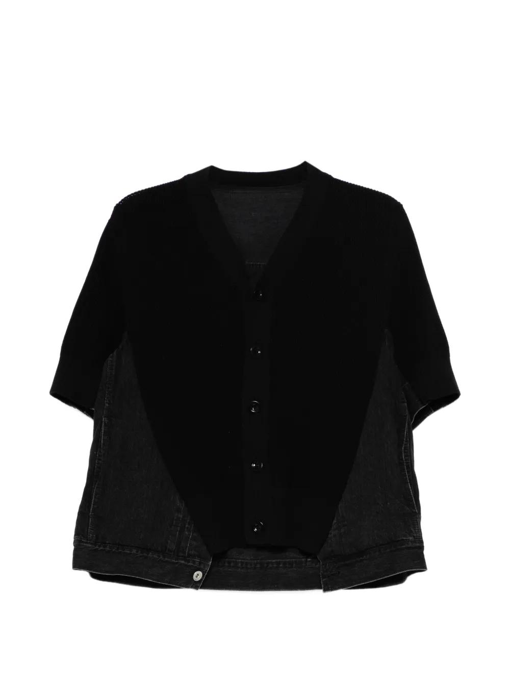 sacai✨Cotton Gabardine x Knit Cardigan sacai Cotton Gabardine x Knit Cardigan 