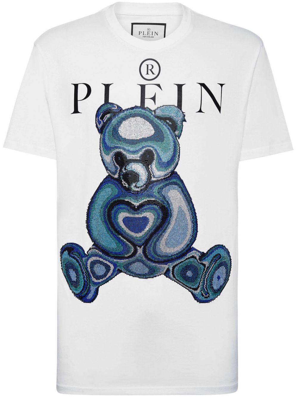 Philipp Plein Teddy Bear Cotton T-shirt in Blue for Men | Lyst