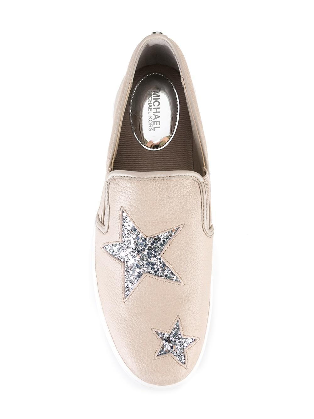 MICHAEL Michael Kors Leather Pia Slip-on Star Sneakers | Lyst