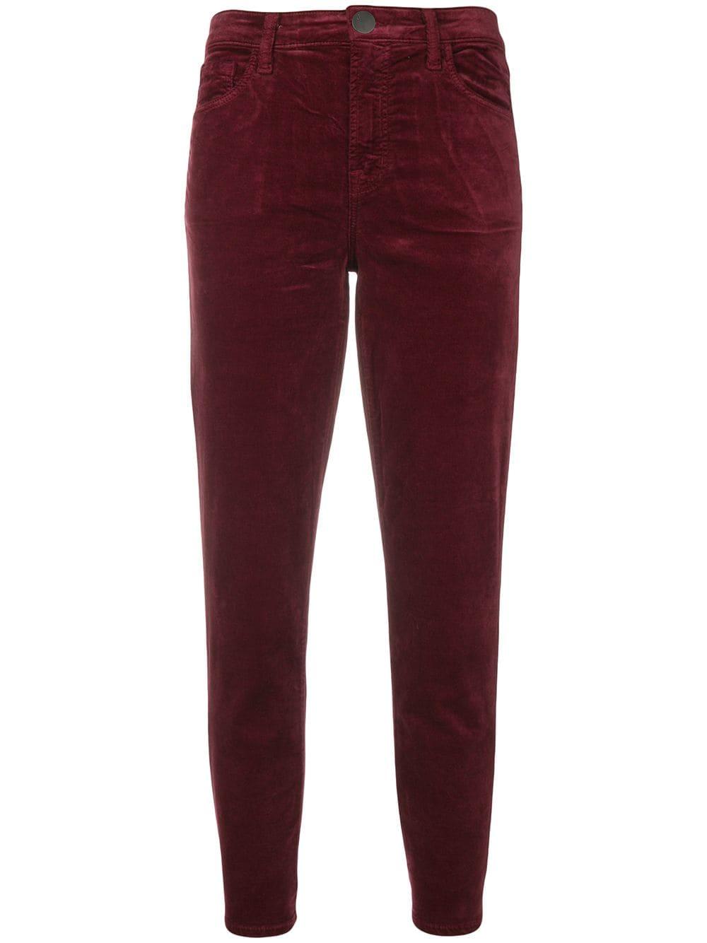 J Brand Denim Ruby Velvet Jeans in Red - Lyst