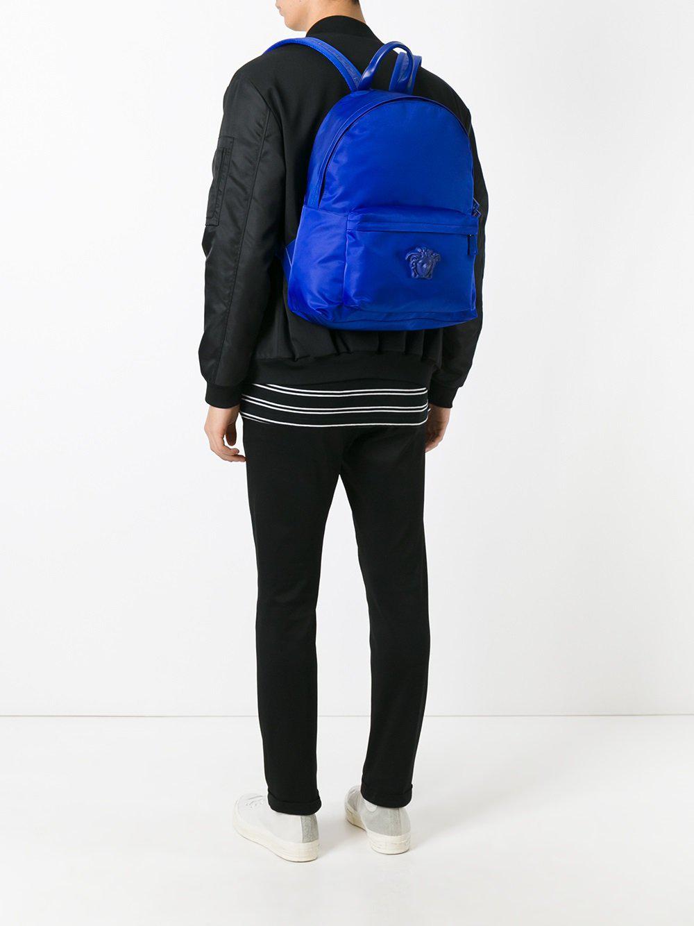 Versace Medusa Backpack in Blue for Men | Lyst