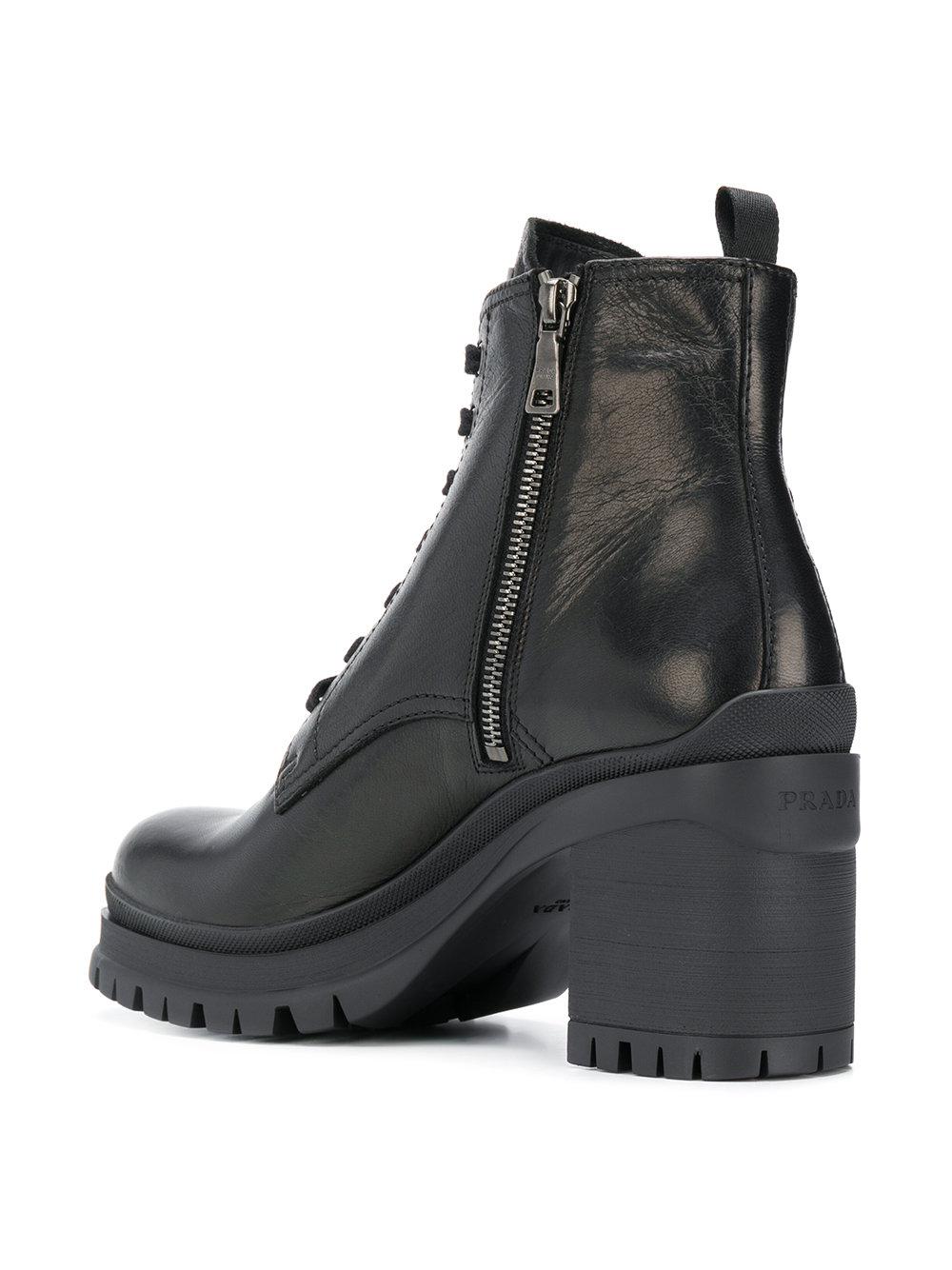 prada leather ankle boots