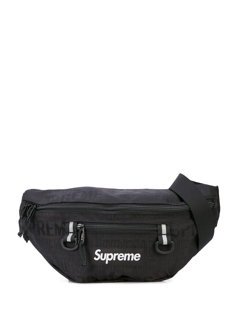 Onderscheppen borstel Normalisatie Supreme Logo Patch Belt Bag in Black for Men | Lyst