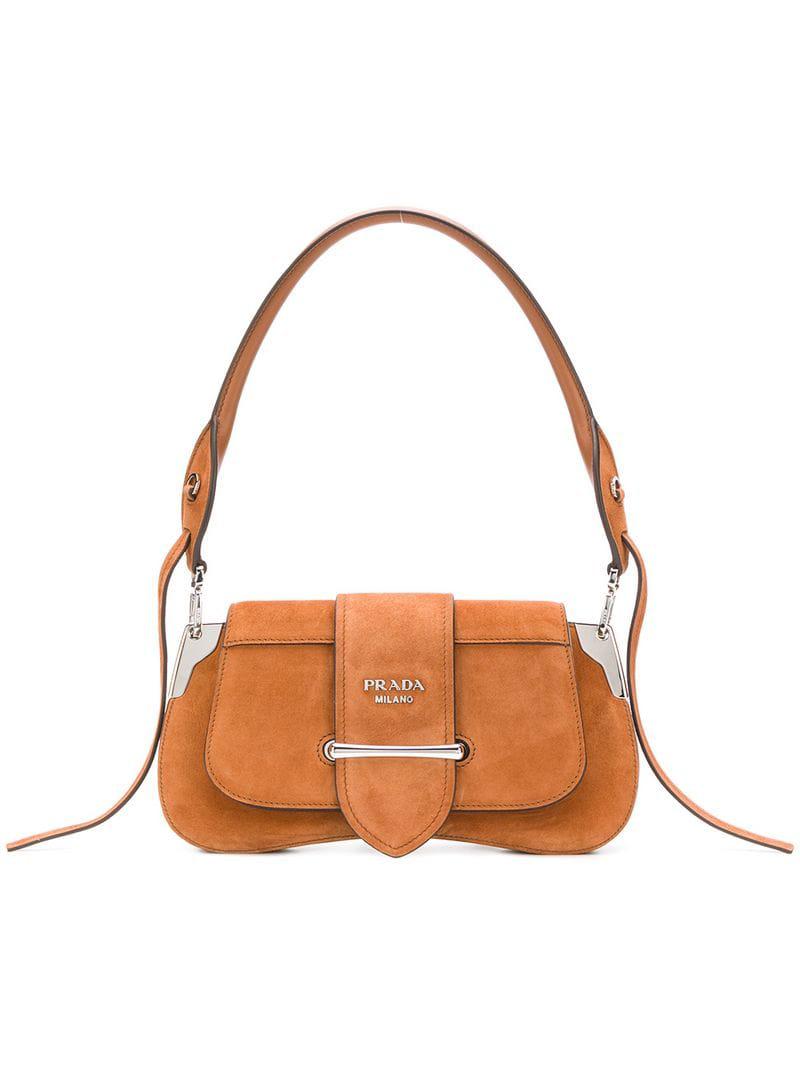 prada brown suede bag