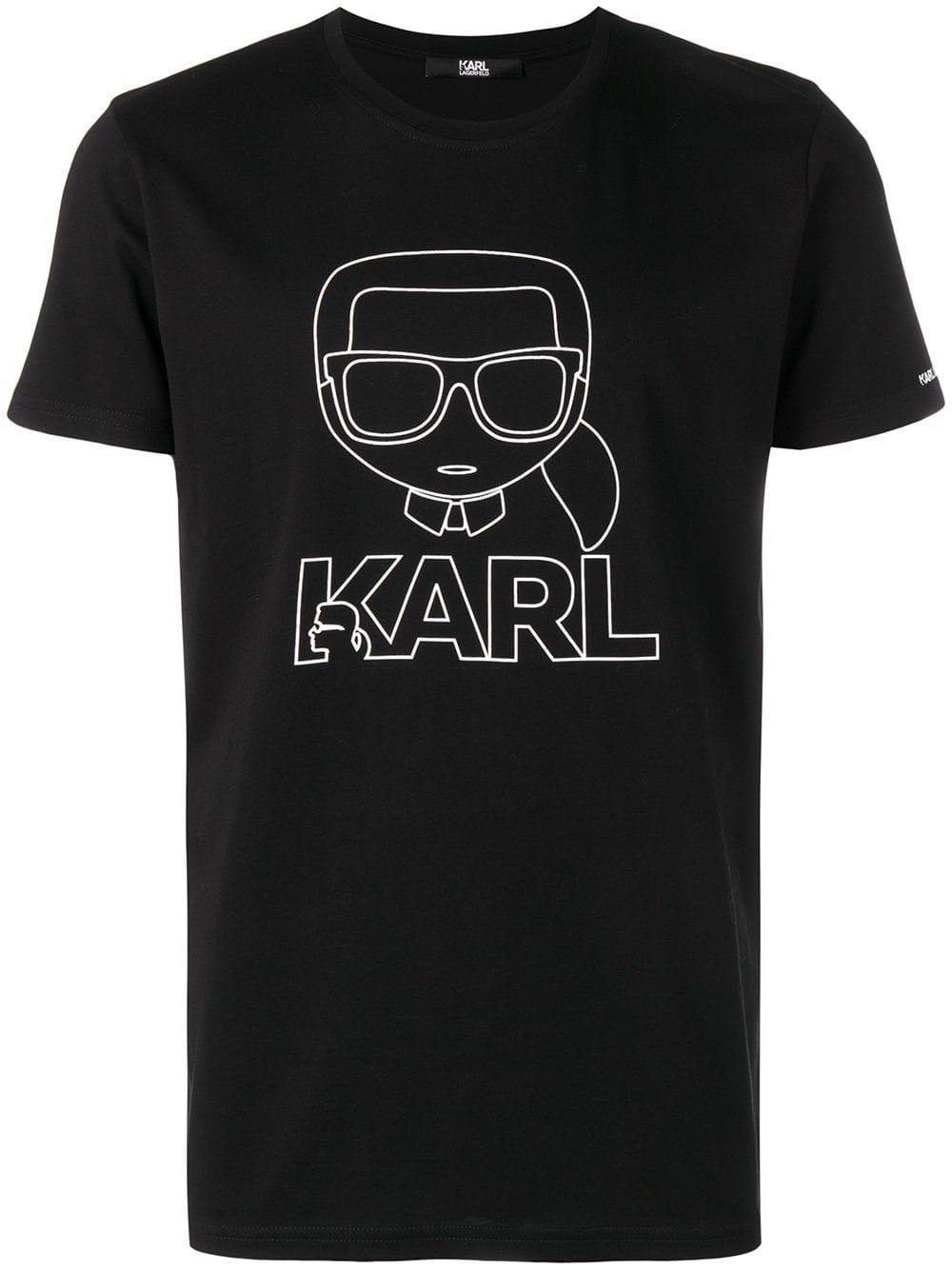 Karl Lagerfeld Cotton Ikonik Karl Outline T-shirt in Black for Men - Lyst
