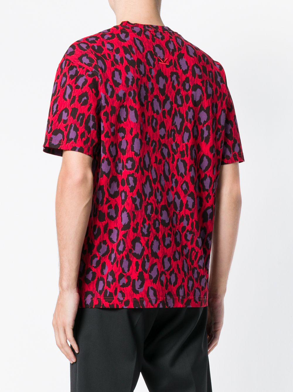 KENZO Cotton Men's Neon Leopard-print T 