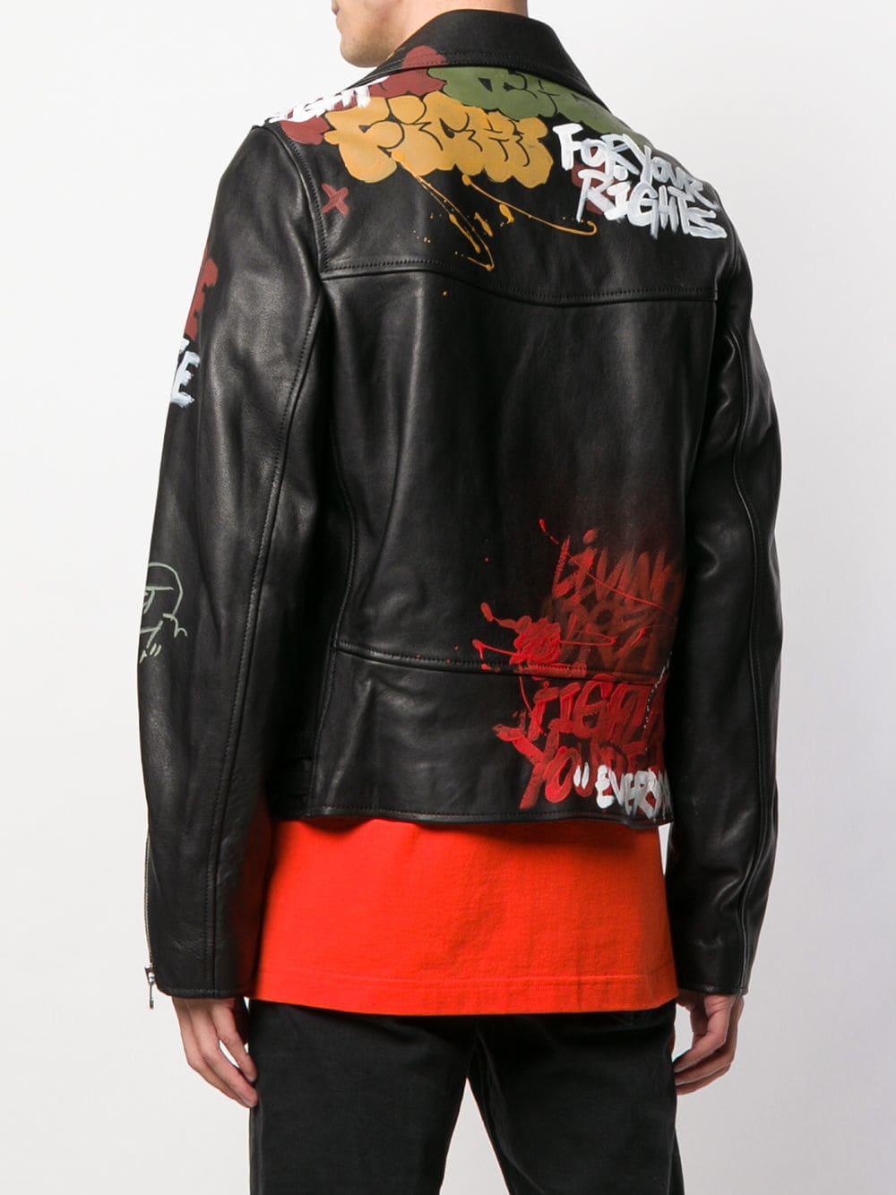 Faith Connexion X Pisco Logik Graffiti Biker Jacket in Black for Men | Lyst