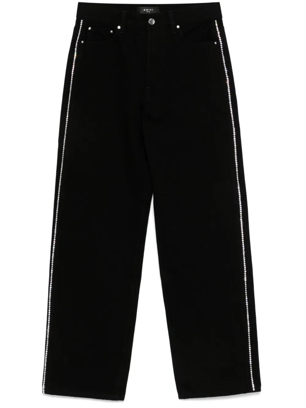 Amiri Crystal Stripe Jeans in Black Lyst UK
