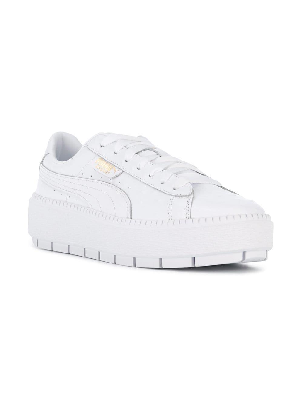 Zapatillas de plataforma PUMA de Cuero de color Blanco | Lyst
