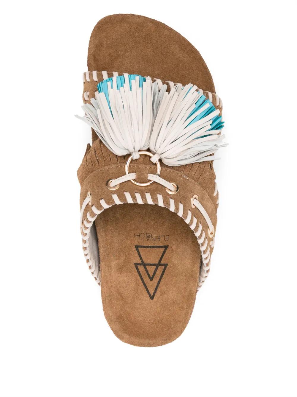サンダル・ミュール ELENA IACHI SS25 SUEDE TAN SLIPPERS (C10 TAN) Elena Iachi C10 Sandals in White | Lyst
